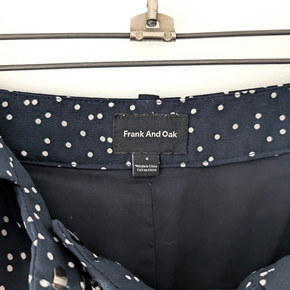 Frank And Oak Women's Navy & White Polka Dot Dress Pants In Size 8 - Picture 9 of 10